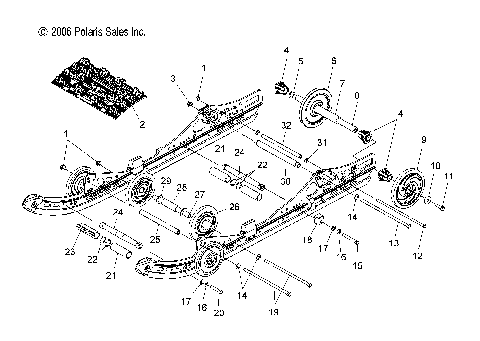 SUSPENSION, REAR (M-10)(IQ LX) - S07PD6HS/HE (49SNOWSUSPRRCLEANLX)