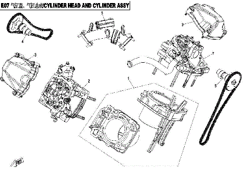 CYLINDER HEAD AND CYLINDER ASSY
