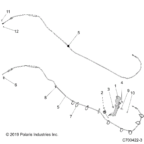 ENGINE, THROTTLE PEDAL ANDCABLE - D19BBPD4B4/BAPD4B4 (C700422-3)
