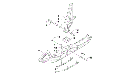 SKI AND SPINDLE ASSEMBLY