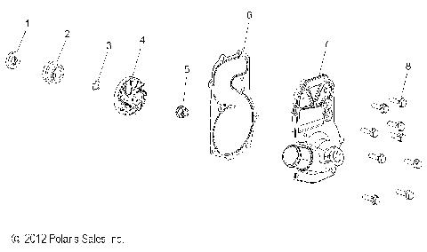 ENGINE, WATER PUMP - S15CC6/CK6/CM6 ALL OPTIONS (49SNOWWATERPUMP13RMK)