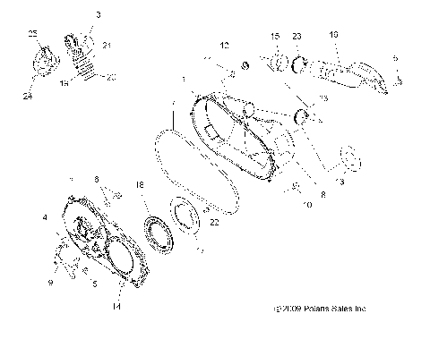 BODY, CLUTCH COVER - A13NA32FA (49ATVCLUTCHCVR10TBLZR)