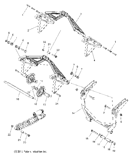 SUSPENSION, CRANK ASM., REAR - S15DP8 ALL OPTIONS (49SNOWSUSPCRANK15PROS)