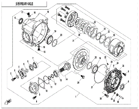 REAR AXLE (WITH DIFFERENTIAL)