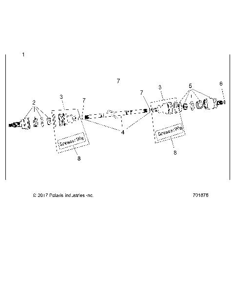 DRIVE TRAIN, FRONT HALF SHAFT - G25G4E99 (701876)