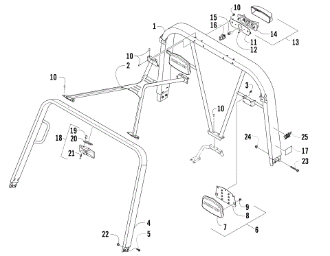 CANOPY AND TAILLIGHT ASSEMBLY