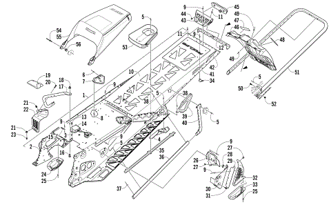 TUNNEL, REAR BUMPER, AND SNOWFLAP ASSEMBLY