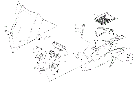 WINDSHIELD AND INSTRUMENTS ASSEMBLIES [103573]
