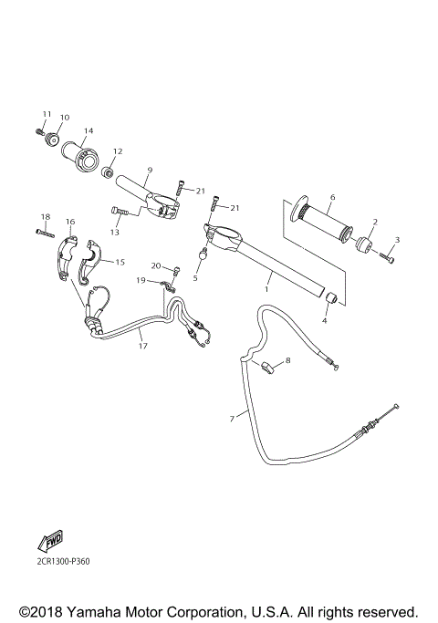 STEERING HANDLE CABLE
