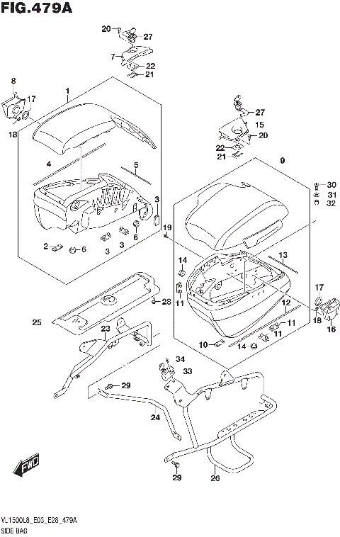 SIDE BAG (VL1500BTL8 E28)