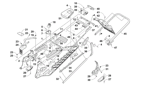 TUNNEL, REAR BUMPER, AND SNOWFLAP ASSEMBLY