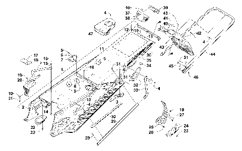 TUNNEL, REAR BUMPER, AND SNOWFLAP ASSEMBLY [101398]