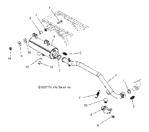 ENGINE, EXHAUST - A09BG50FA (49ATVEXHAUST08SCRAM)