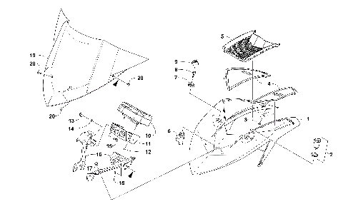 WINDSHIELD AND INSTRUMENTS ASSEMBLIES [103699]