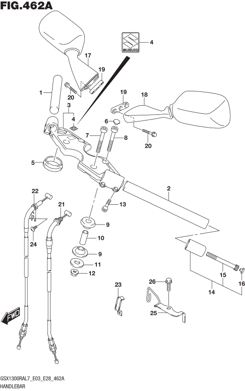 HANDLEBAR (GSX1300RAL7 E03)