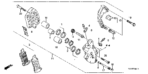 LEFT FRONT BRAKE CALIPER