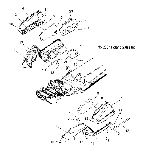 BODY, FENDERS and SIDE PANELS - S08PD6/PB6/PB7/PP6/PP7 ALL OPTIONS (49SNOWFENDERS08IQCFI)