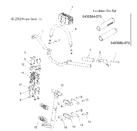 STEERING, HANDLEBAR MOUNTING - S13CM8GSA/GSL/GEA (49SNOWHANDLEBAR13RMK)