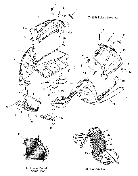 BODY, NOSEPAN and SIDEPANELS - S12MX6JSA/JEA (49SNOWNOSEPAN08600IQ)