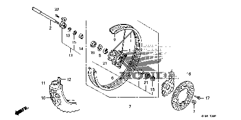 FRONT WHEEL (CRF230L)