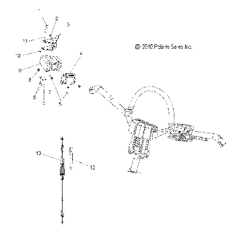ENGINE, THROTTLE CONTROL ASM. - S12CM8GSA/GSL/GEA (49SNOWTHROTTLE11800RMK)