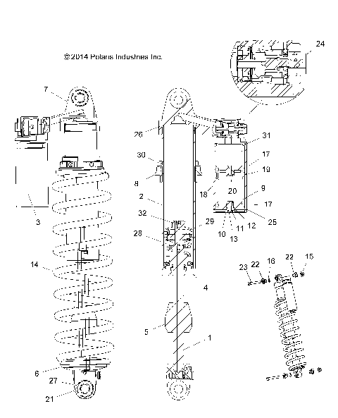 SUSPENSION, SHOCK, IFS - S17MBX6JSA/JEA (49SNOWSHOCKIFS15MX6)