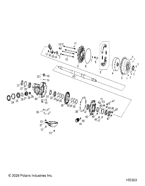WHEELS, REAR AXLE - A26YPA20N4 (49ATVAXLE09PHX)