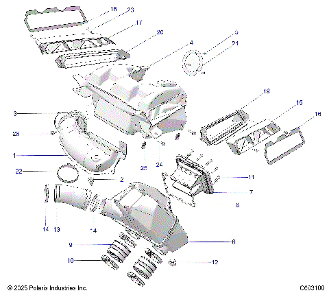 ENGINE, AIR INTAKE SYSTEM - S26TDV8MS (C603100)