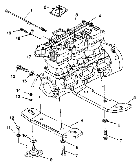 ENGINE MOUNTING SL 900 B974091 and SL 1050 B974090 (4940974097B002)