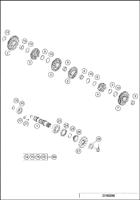 TRANSMISSION II - COUNTERSHAFT