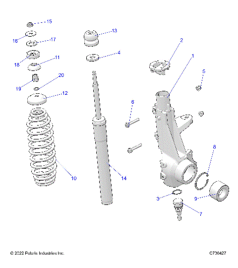 SUSPENSION, FRONT STRUT - R23MAA57F1/SC1/E1/C9/E9/CK/EK/F1/F9 (C730427)