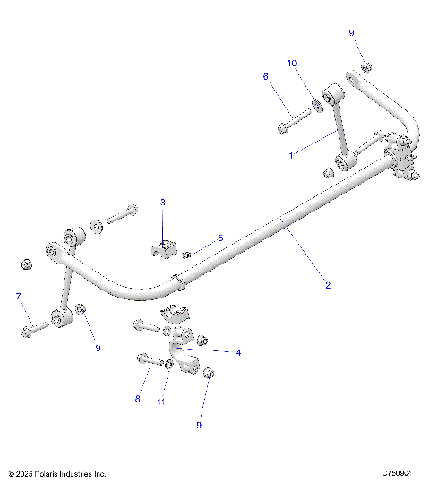 SUSPENSION, STABILIZER BAR, REAR - Z26NMT99A4/B4/A6 (C750904)