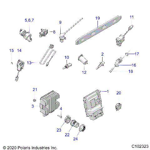 ELECTRICAL, SWITCHES, SENSORS, ECU and CONTROL MODULES - A24SXD95A9 (C102323)