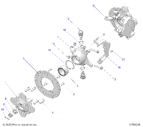 SUSPENSION, FRONT HUB - G25GAP99 (C750029)