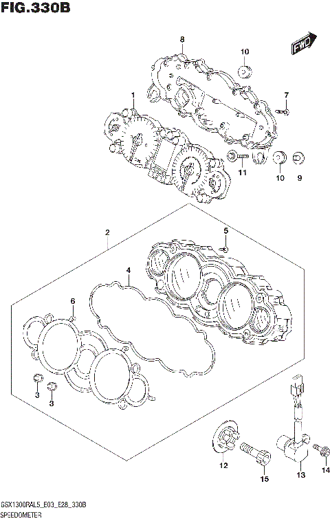 SPEEDOMETER (GSX1300RAL5 E28)