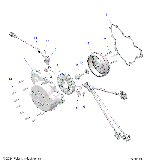 ENGINE, STATOR AND FLYWHEEL - Z25NEB99A4/B4 (C750513)
