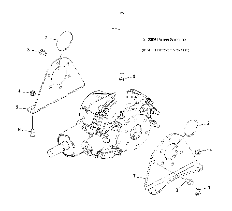 GEARCASE, MOUNTING, REAR (BUILT BEFORE 1/15/07) - R07RH50AF/AR/AT (49RGRGEARCASEMTGRR07500EFI)