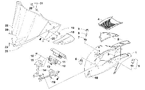 WINDSHIELD AND INSTRUMENTS ASSEMBLIES [102067]