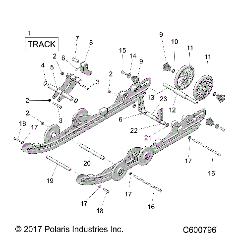 SUSPENSION, REAR and TRACK - S21CBU5BSL (C600796)