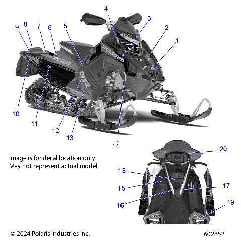 BODY, DECAL, GHOST WHITE SIDE PANEL W/WHITE, BLK ACCENT - S25TLC9BS/9BEL (602852)