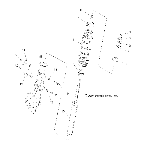 SUSPENSION, FRONT STRUT - A13NA32FA (49ATVSTRUT10TBLZR)