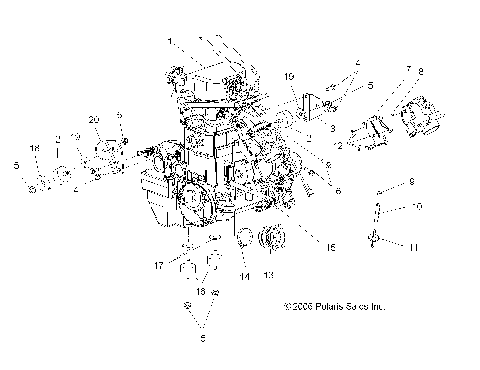 ENGINE, MOUNTING - A07MH68AX/AY/AZ (49ATVENGINE07700)