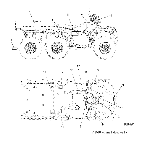BODY, DECALS - A17S6S57C1/CM [100491]