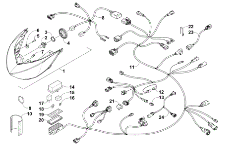 HEADLIGHT AND WIRING ASSEMBLIES
