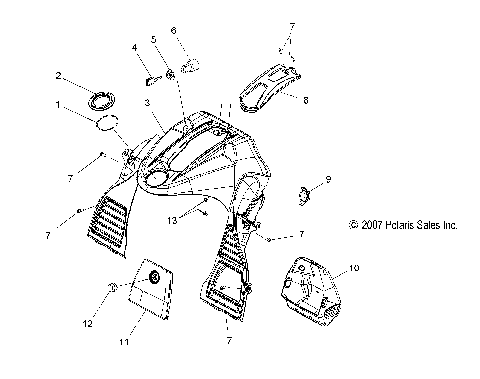 BODY, CONSOLE - S08PR6/PS6/PR7/PS7 (49SNOWCONSOLE08SB)