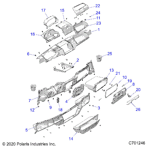 BODY, DASH - R21RSH99AC/BC (C701246)