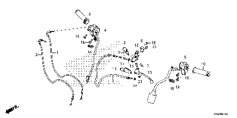 HANDLE LEVER@SWITCH@CABLE
