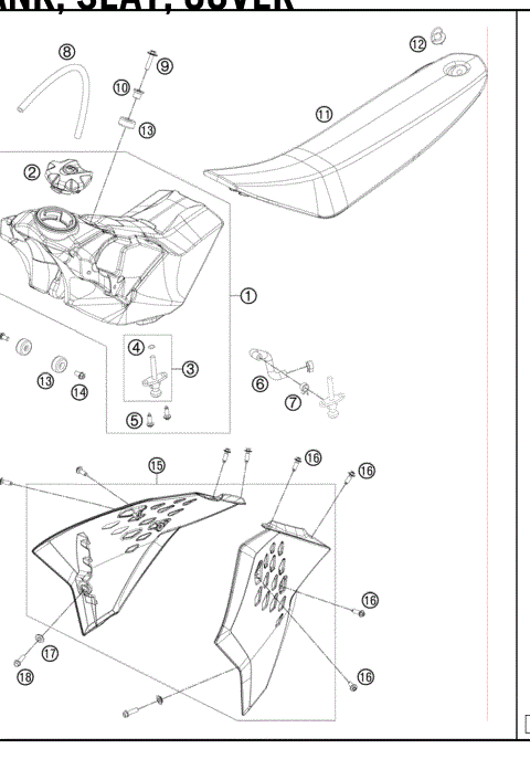 TANK, SEAT,COVER 
