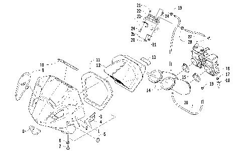 AIR SILENCER, CARBURETOR, AND FUEL PUMP ASSEMBLY [92188]