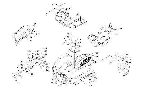 FRONT RACK, BODY PANEL, AND HEADLIGHT ASSEMBLIES [301038]